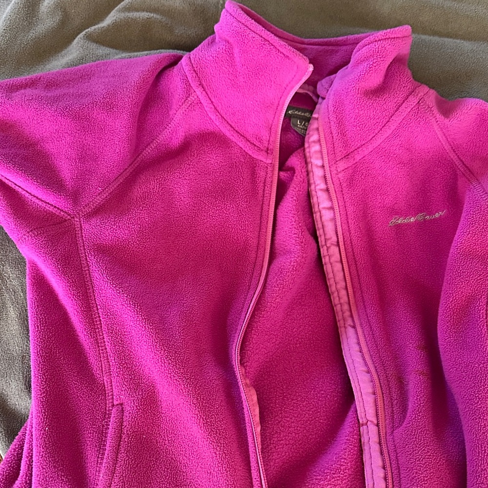 Eddie Bauer Kids Bright Pink Fleece Jacket